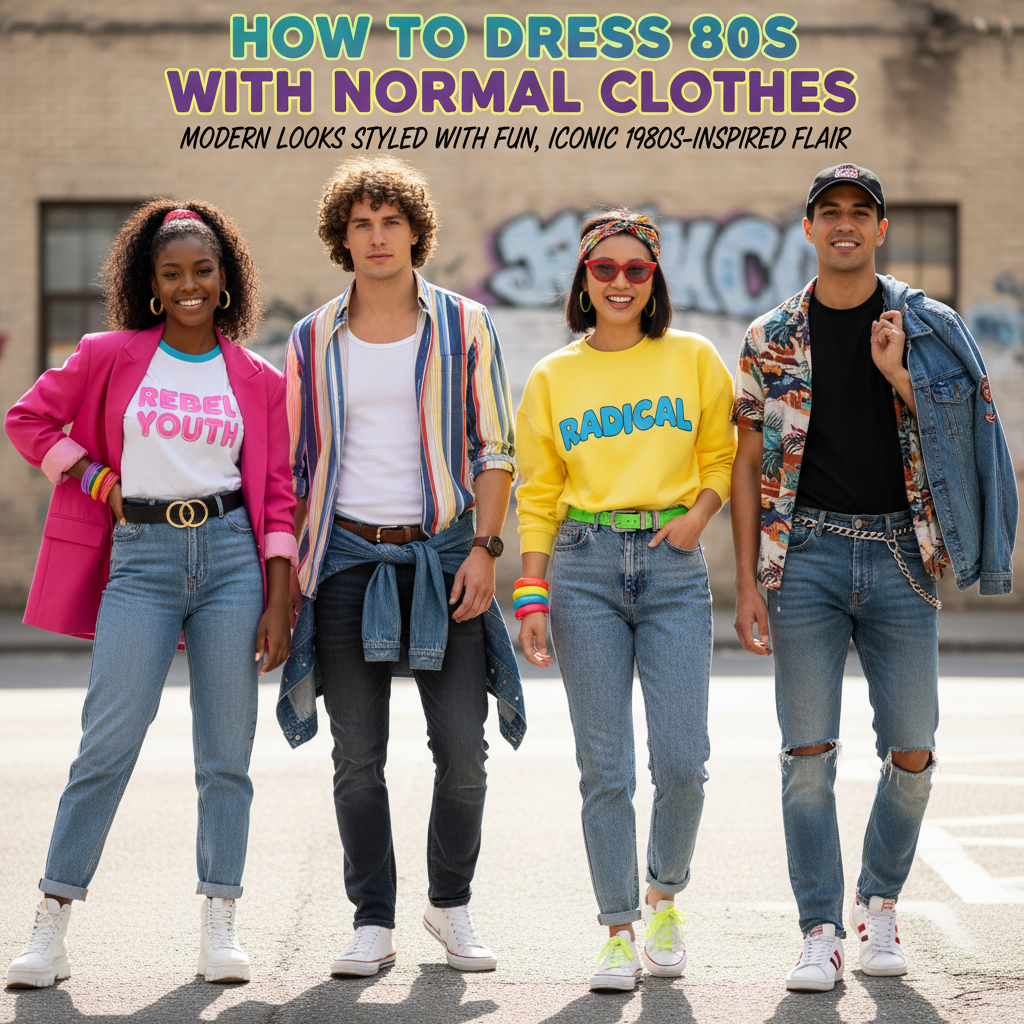 How to Dress 80s With Normal Clothes: Modern looks styled with fun, iconic 1980s-inspired flair.