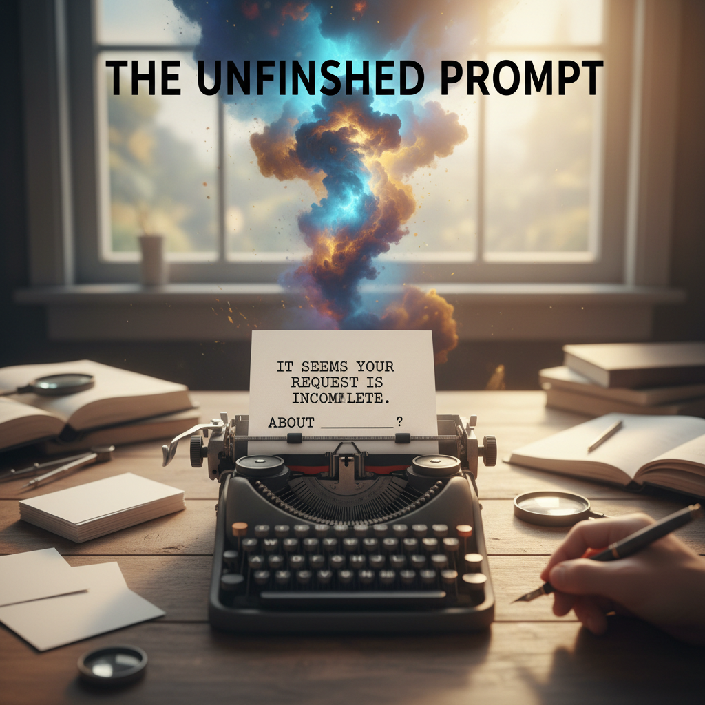 A prompt asking for more details to create a suitable cover image for your specific project.