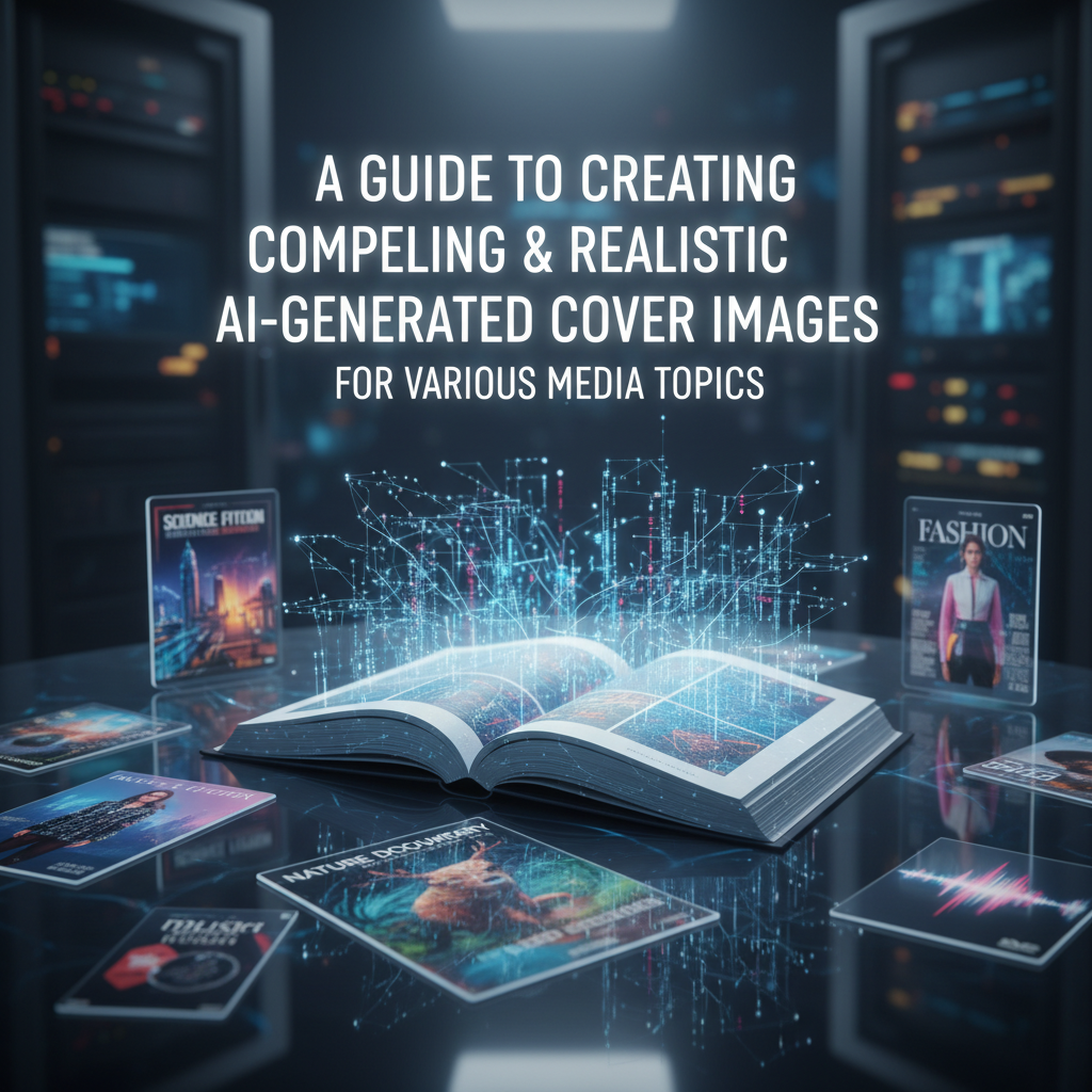 A guide to creating compelling and realistic AI-generated cover images for various media topics.