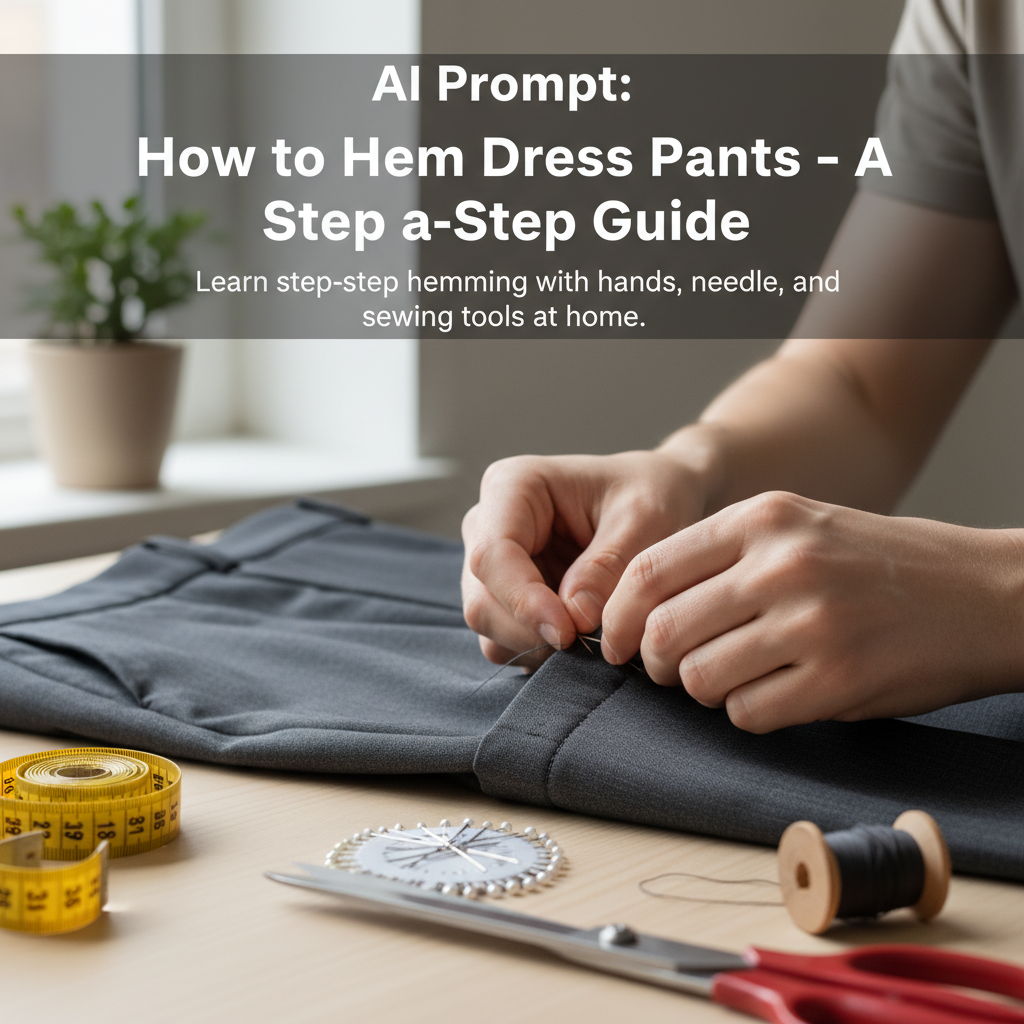 How to Hem Dress Pants – Learn step-by-step hemming with hands, needle, and sewing tools at home.