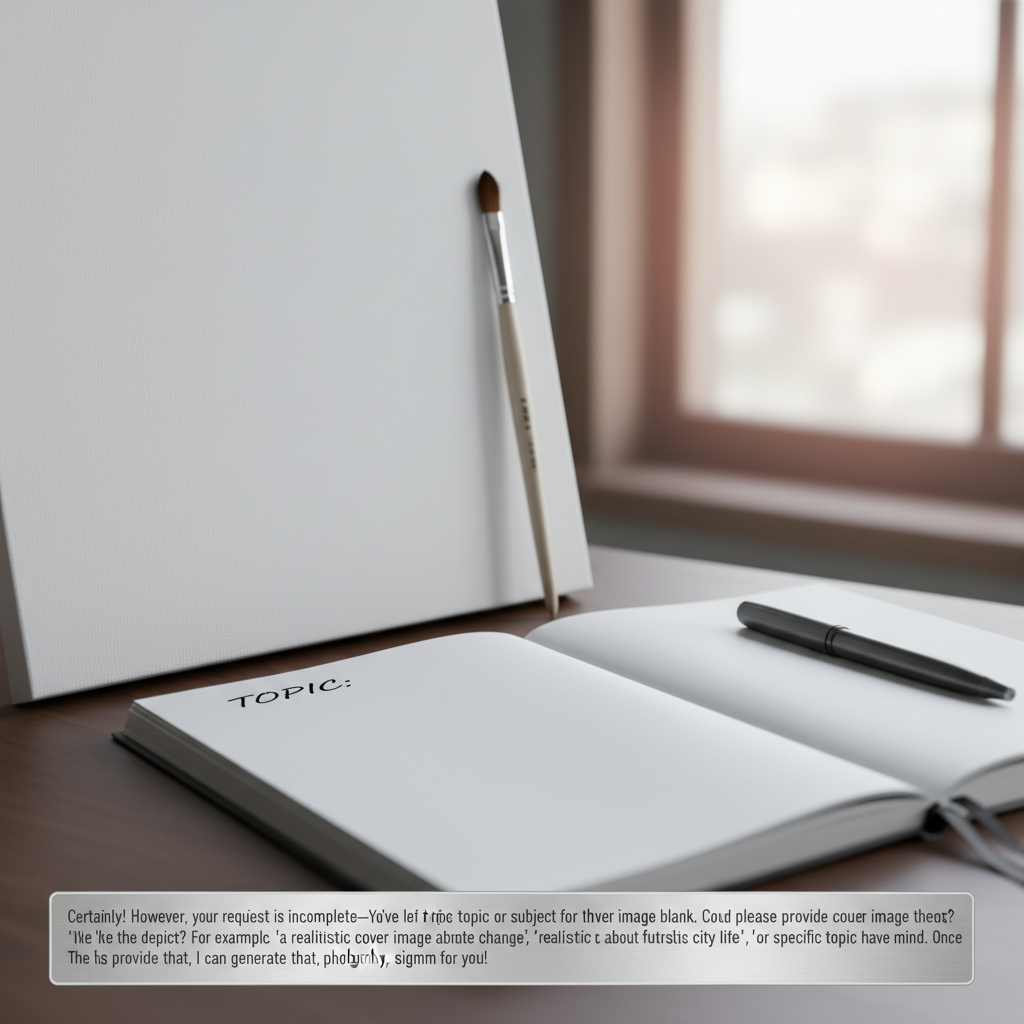 A blank request seeking details for a tailored AI-generated cover image prompt on a chosen topic.