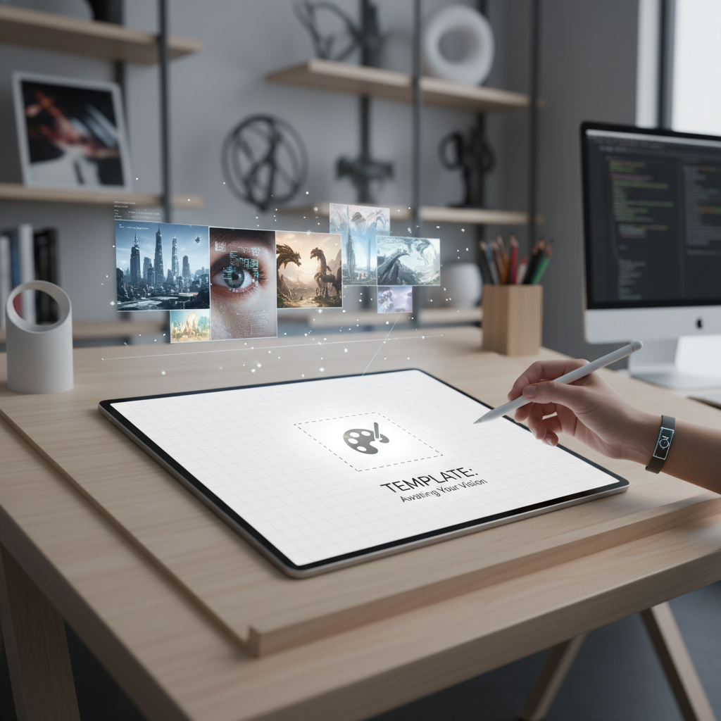 A template for creating custom AI-generated cover images, awaiting your specific subject or theme.