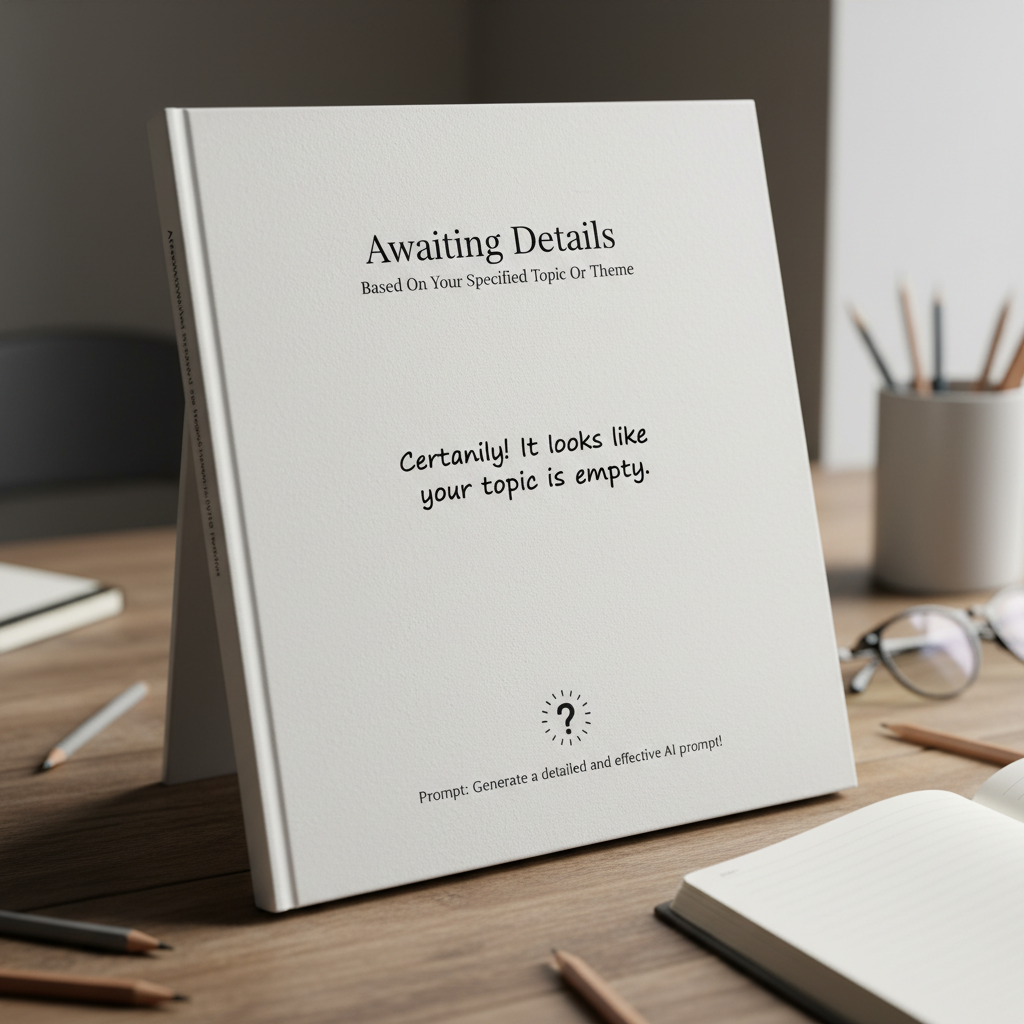 A blank cover awaiting details to create a fitting image based on your specified topic or theme.