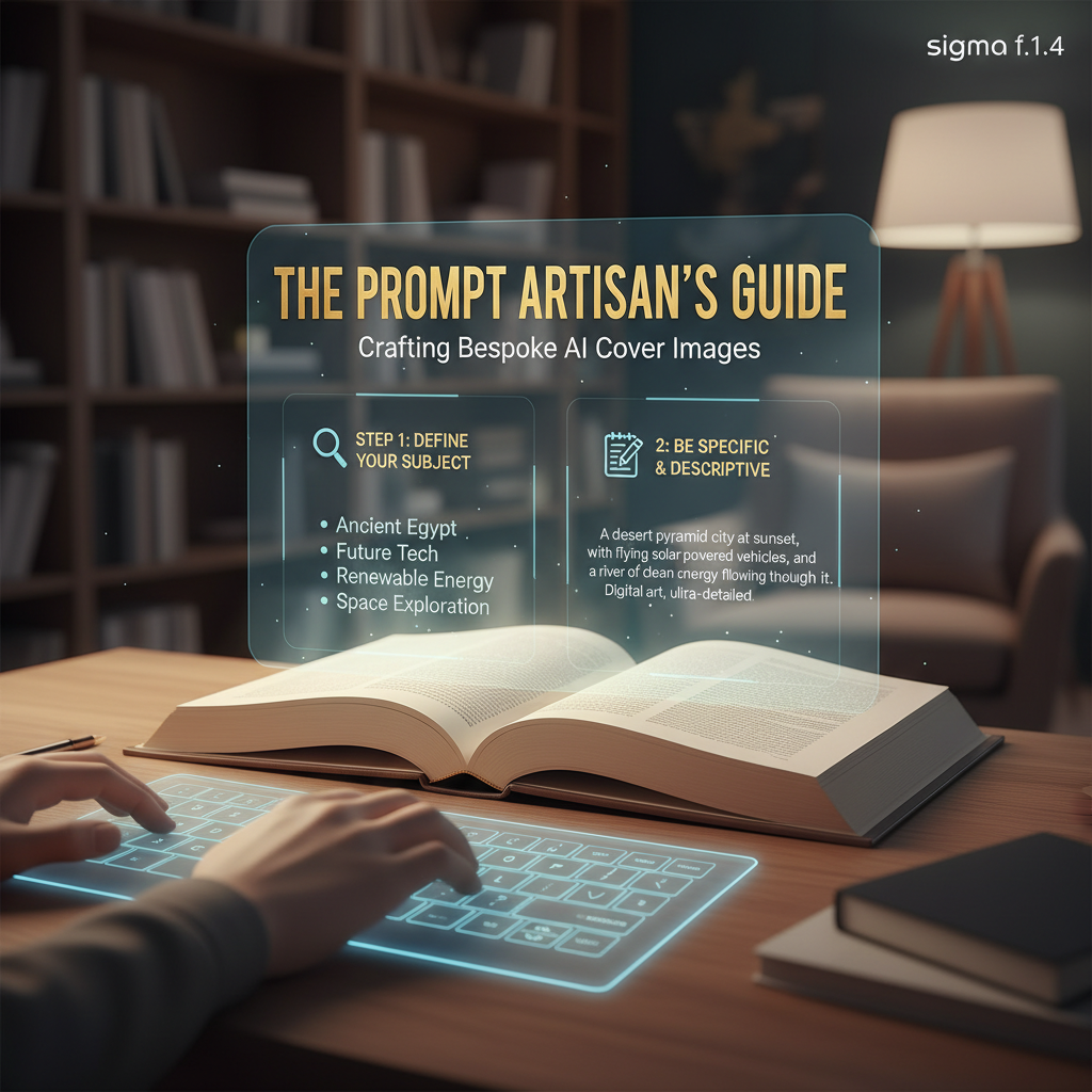 A guide for requesting custom AI prompts by specifying a subject or topic for cover images.